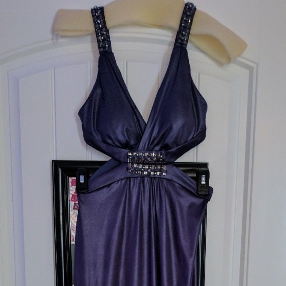 La Femme Deep Purple Formal Dress